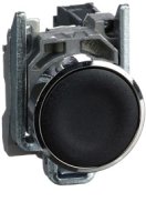 Pushbutton metal Black 1 N/O