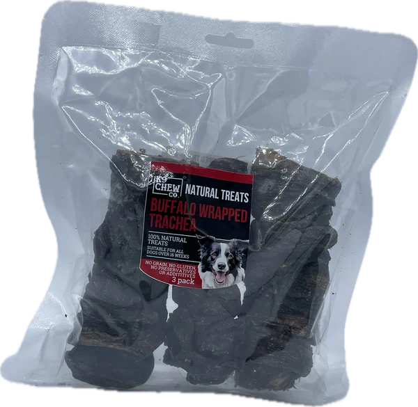 K9 Chew Co. Buffalo Wrapped Trachea 3pk