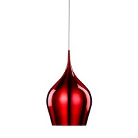 LARGE VIBRANT RED BELL PENDANT LIGHT
