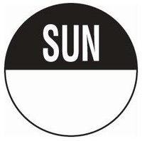 19mm Sunday Removable Day Dots (1000)