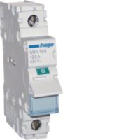 Hager 125A S/P Din Rail Isolator SBN199