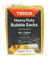 Large Heavy Duty Rubble Sacks 80x120cm Pack 10