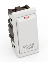 Lincoln 20 Amp White Double Pole Module Insert - Cooker Hood