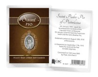 Leaflet/Oxidised Medal/Saint Pio   (16617)