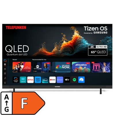 TELEFUNKEN 65" SMART TV QLED 4K TIZEN-OS FRAMELESS SOUNDBAR | N27-QLED-T65