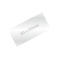 65 x 32mm (2.5 x 1.25'') Silver Engraving Pla
