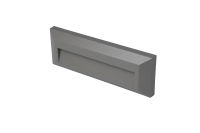 TWILIGHT 2W LED rectangular wall light, IP65, Grey, 3000K