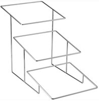Muffin Stand 3 Tier Chome Plated 430mm x 330mm x 710mm
