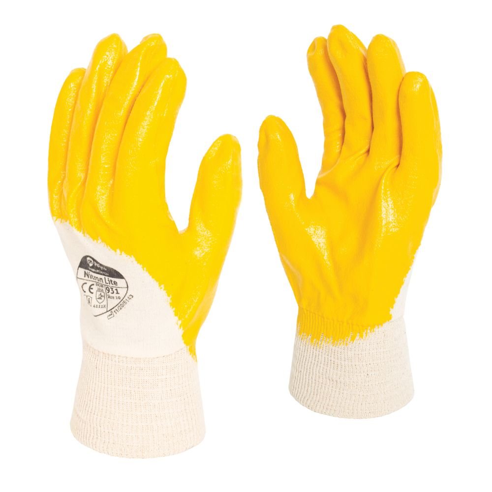 NITRON LITE NITRILE COATED COTTON INTERLOCK LINER GLOVE - ABRASION LEVEL 4