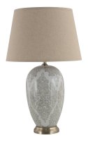 Santa Ceramic Table and Shade Lamp 32"H