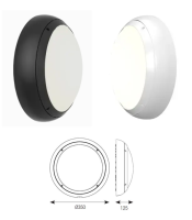 Ansell Vision IP65 CCT polycarbonate luminaire with CCT selectable between 3000K and 4000K 