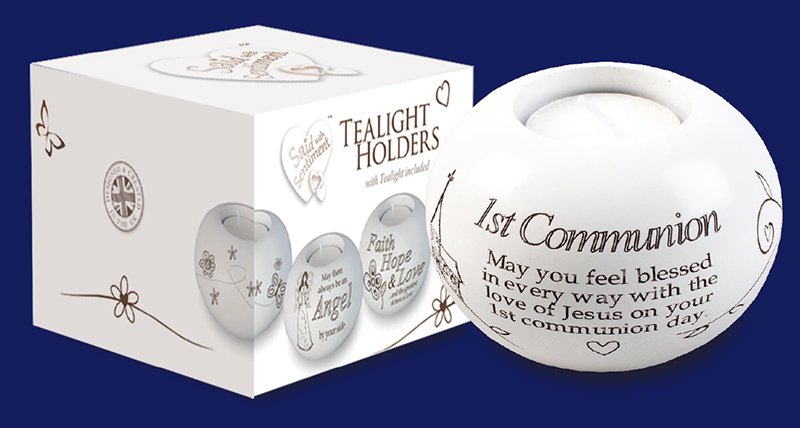 Resin Candle Holder & Candle/Communion   (C87820)