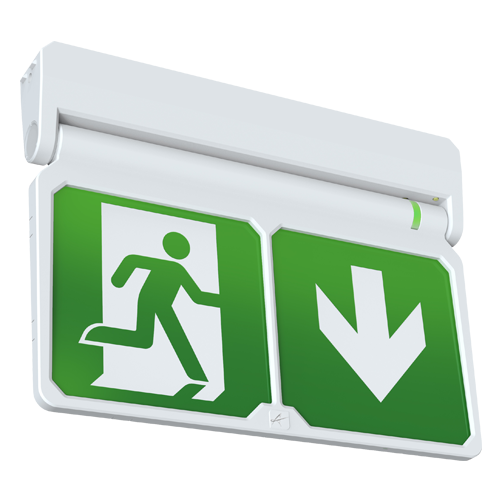 Ansell Adler Suspended Exit Sign White