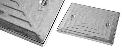 Galvanised Single Seal Access Manhole Cover and Frame 600x450mm 2.5T