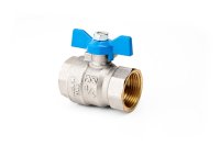 Inta Full Bore Ball Valve 15mm Blue Butterfly Handle BBV209315B