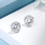 Large Stone Silver Earrings 2