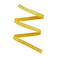 Yellow 'Best Dad' Ribbon - 20mm x 5m