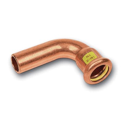 Perskoppeling gas bocht 90° Ø12MF