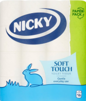 Nicky Soft Touch Toilet Tissue 2 Ply 16 Rolls