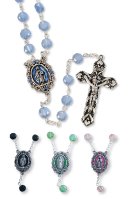 Loose Glass Rosary/Real Crystal/Pink   (L/6328/PINK)