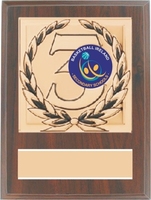 15cm 3rd Place Walnut Plaque | TC89