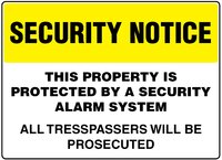 Security Notice Signs - Available in Sign Material - PVC, ACM, ADHESIVE