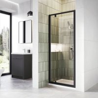 Tucker French 6mm Pivot Door Black 760mm