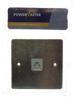 POWERMASTER BRUSHED STEEL RJ11 TELEPHONE SOCKET