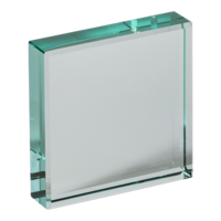 75mm Square Glass Paperweight (Plain Box)