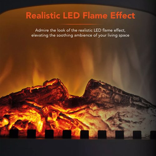 Warmlite Wingham 2kw Electric Double Door Fire Stove - Grey | WL46019G