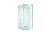 Glass Block Half Clear Wavy 190 x 95 x 80mm