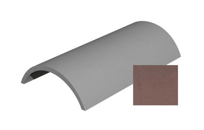 Segmental Ridge Roof Tile Smooth Brown