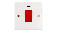 VIMARK 50A DP Switch with Red Rocker & Neon