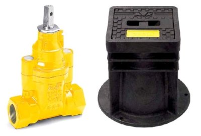 Ondergrondse dienstkraan 5/4FF met garnituur en straatpot