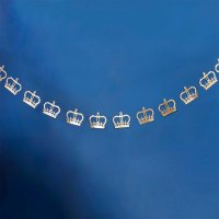 Gold Crown Card Garland 2.5m