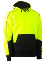 BK6619-HI VIS FLEECE HOODIE PULLOVER
