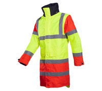 SIOEN 428A Thoras Hi Visibility School Traffic Warden Jacket (Red/Yellow/Black)