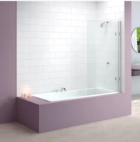 MERLYN HINGED SQUARE BATHSCREEN 850 X 1500