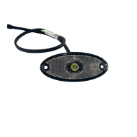 LED MARKER CLEAR OVAL 0.5M CABLE 10-30V