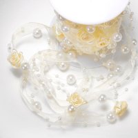 Pearls & Roses Ribbon Ivory - 5m