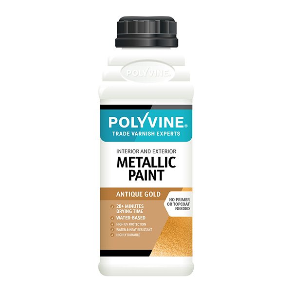 Polyvine Metallic Paint Antique Gold 500ml