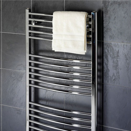 Chrome towel Radiator 1800mm x 500mm curved