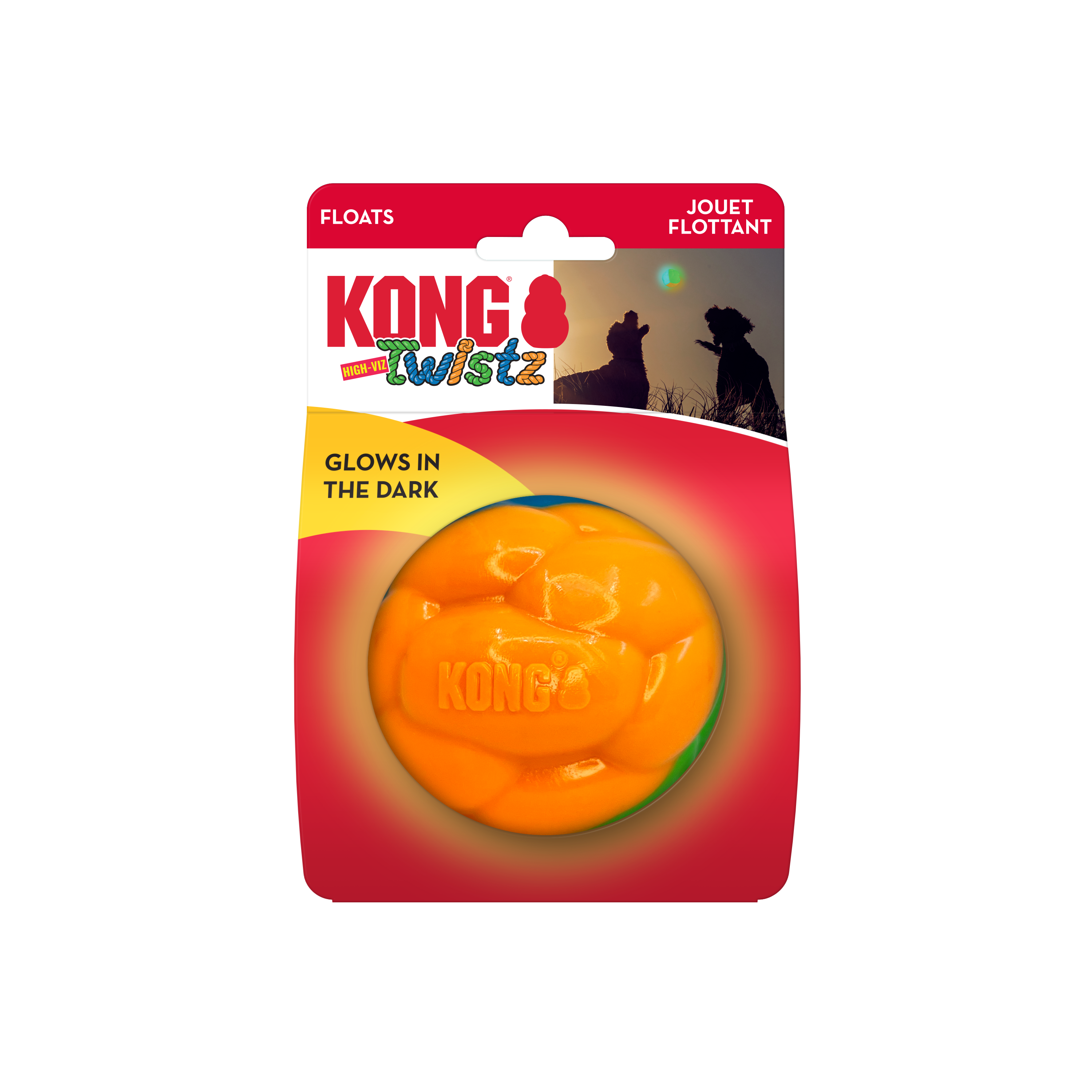 KONG Twistz High-Viz Ball Large x 1