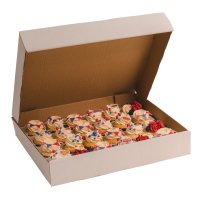 CUPCAKE MUFFIN BOX WHITE BOX (Holds 24)