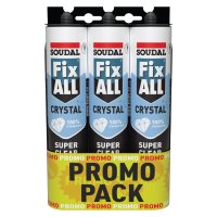 Soudal Fix All Crystal Clear 290ml Duo Pack Treble Pack