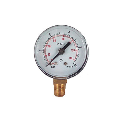 10 Bar Pressure Gauge 40mm (Bottom) 
