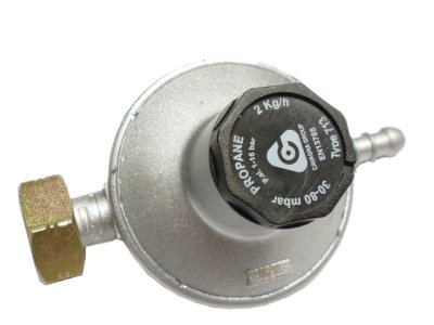 Flesregelaar 30-80mbar Q :2kg/u Moer-Slang