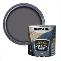 Ronseal Ultimate Protection Deck Paint Slate 2.5L Tin & Colour Swatch