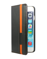 FOLIO1065 iPhone 6 (4.7") Black Orange Clasp