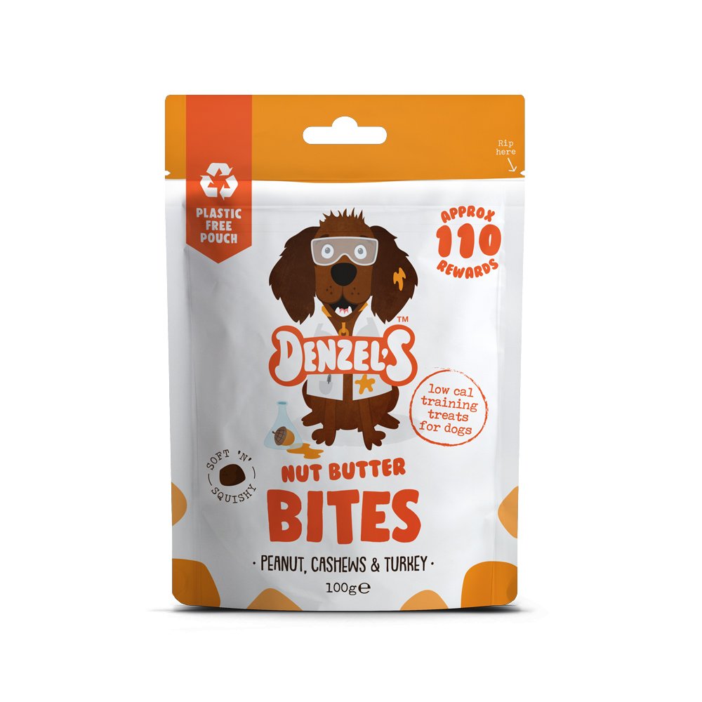 Denzels Nut Butter Bites Peanut Cashews & Turkey 10x100g